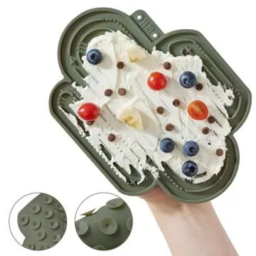 OHMO-Cactus Lick Mat for Dogs and Cats(2 Pack) Easy to Clean Pet Slow Feeder with Suction Cups, Licking Pad for Anxiety Relief and Boredom Reduction(Cactus&Light Green)