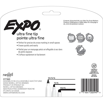 Premium EXPO Dry Erase Markers, Assorted Colors, 8 Count