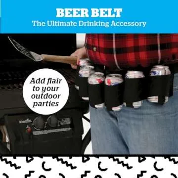 BigMouth Inc Beer Belt, Hands-Free Beer Carrier Fanny Pack for Fun and Laughter