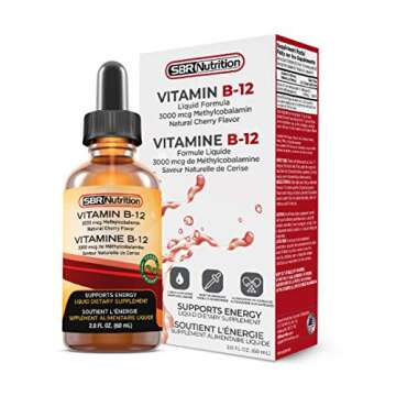 Vitamin B12 Sublingual Liquid Drops - Methylcobalamin, VIT B 12 Supports Energy, Max Absorption, 3000mcg Per Serving, 60 Servings, Non-GMO, Vegan Friendly, Manufactured in The USA