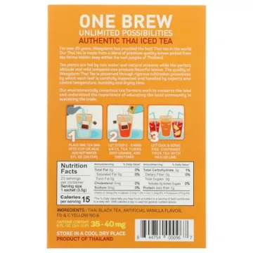 Authentic Thai Iced Tea Flavored Black Tea Pack of 3
