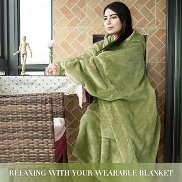 Miss Mila Extra Long Wearable Blanket Hoodie for All Ages