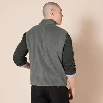 Amazon Essentials Men's Full-Zip Polar Fleece Vest