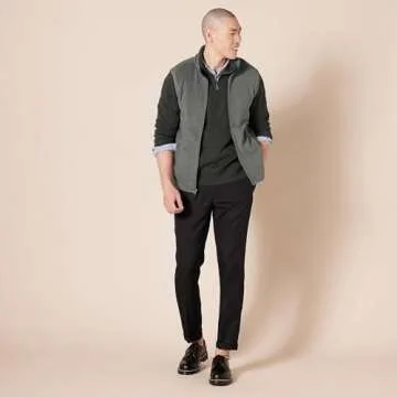Amazon Essentials Men's Full-Zip Polar Fleece Vest