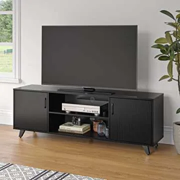 Panana Modern TV Stand, Entertainment Center Television Stands Console with 2 Doors & Shelves Media ...