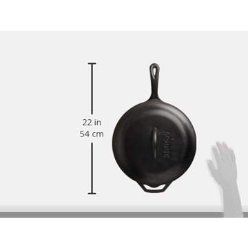 Lodge Cast Iron Deep Skillet with Lid for Versatile Cooking