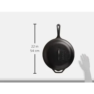 Lodge Cast Iron Deep Skillet with Lid for Versatile Cooking