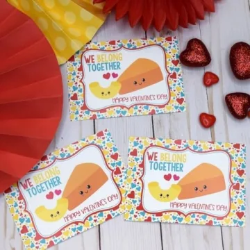 Food Themed Valentine's Day Cards - Fun & Durable for Kids