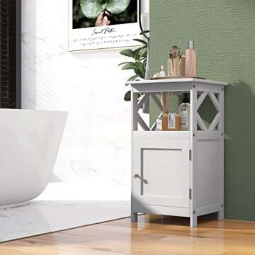 Tangkula Freestanding Bathroom Storage Cabinet - Stylish & Functional
