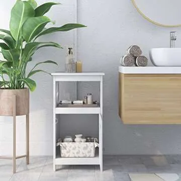 Stylish Tangkula Freestanding Bathroom Storage Cabinet