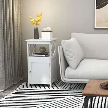 Stylish Tangkula Freestanding Bathroom Storage Cabinet