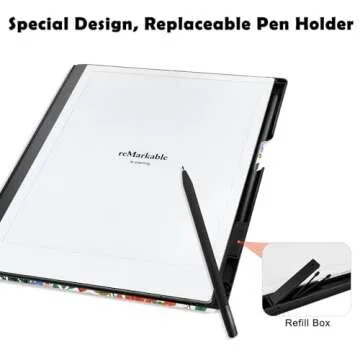 Aippdo Case for Remarkable 2 Paper Tablet 10.3" 2020 Released,Lightweight and Hard Back Shell Protective Book Folio Cover with Built-in Pen Holder,Comes with Remarkable 2 Pen Tips.