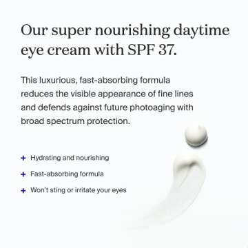 Supergoop! Anti-Aging Eye Cream with Oat Peptide SPF 37, 0.5 fl oz - Hydrating Mineral Sunscreen & Wrinkle Reducing Under Eye Cream For Dark Circles & Puffiness