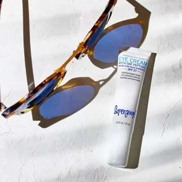 Supergoop! Anti-Aging Eye Cream with Oat Peptide SPF 37, 0.5 fl oz - Hydrating Mineral Sunscreen & Wrinkle Reducing Under Eye Cream For Dark Circles & Puffiness