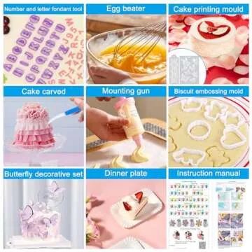 Comprehensive Cake Decorating Kit with 730 Essential Pieces