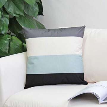 JOJUSIS Modern Geometric Throw Pillow Covers Linen Home Decor 18 x 18 inch Set of 4 Home