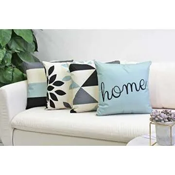 Modern Geometric Throw Pillow Covers - Set of 4