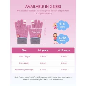 ORVINNER Kids Winter Gloves - 3 Cozy Pairs for Children