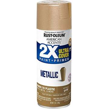Rust-Oleum 327909 American Accents Spray Paint, 11 oz, Metallic Gold