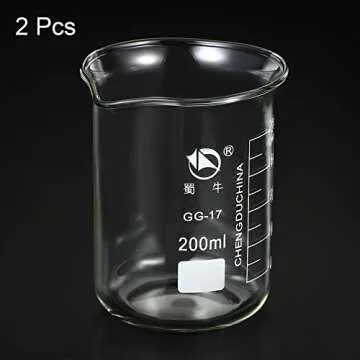 Durable PATIKIL 200ml Borosilicate Glass Beaker Set