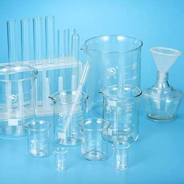 Durable PATIKIL 200ml Borosilicate Glass Beaker Set