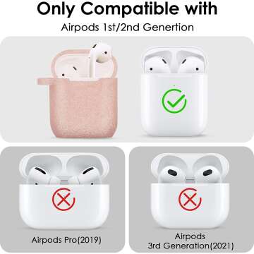 Rose Gold AirPods Case - Cute Silicone Protection