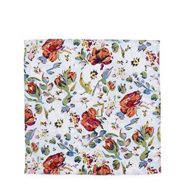 Vera Bradley Women's Cotton Napkin Set of 4, Sea Air Floral - Recycled Cotton, One Size