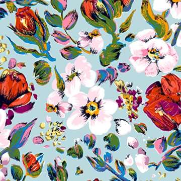 Vera Bradley Women's Cotton Napkin Set of 4, Sea Air Floral - Recycled Cotton, One Size