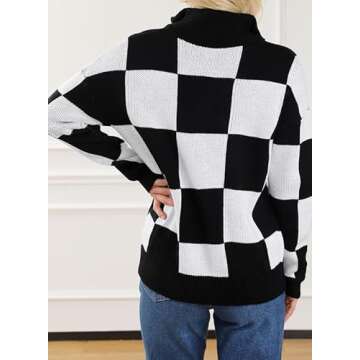 Dokotoo Striped Quarter Zip Pullover Sweater - Soft & Stylish Winter Wear