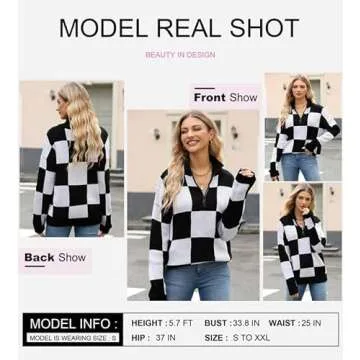 Dokotoo Women’s 1/4 Zip Pullover Sweater for Winter