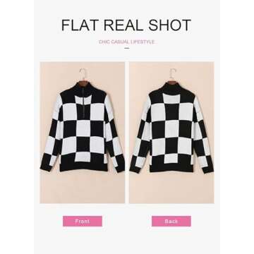 Dokotoo Women’s 1/4 Zip Pullover Sweater for Winter