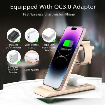 3 in 1 Wireless Charging Station for Apple Products