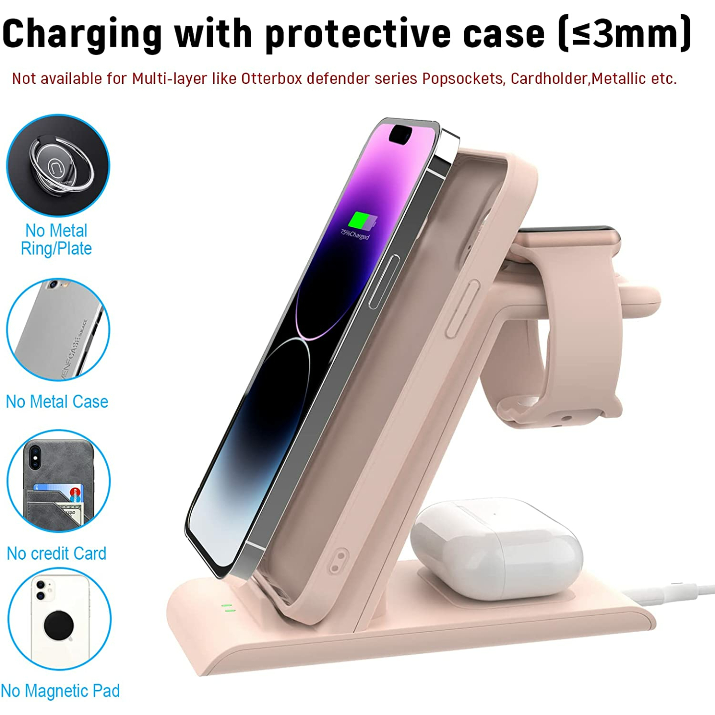3 in 1 Wireless Charging Station for Apple Products