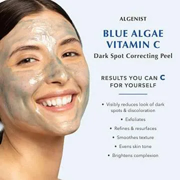 Algenist Blue Algae Vitamin C Dark Spot Correcting Peel - Visibly Reduce the Appearance of Discoloration - Exfoliating AHAs, BHA & PHA to Brighten & Even Skin Tone (45ml)
