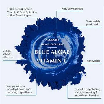 Algenist Blue Algae Vitamin C Dark Spot Correcting Peel - Visibly Reduce the Appearance of Discoloration - Exfoliating AHAs, BHA & PHA to Brighten & Even Skin Tone (45ml)