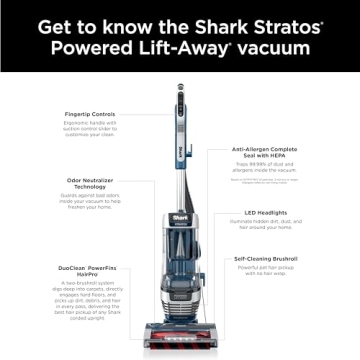Shark Stratos Upright Vacuum DuoClean HairPro Odor Neutralizer