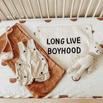 CHTech Long Live Boyhood Banner Wall Flag Wall Art for Nursery Modern Kids Room Decor Kids Banner