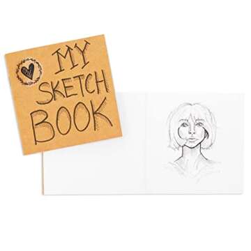 48 Pack Mini Blank Books for Kids - Bulk Sketchbooks, Kraft Paper Notebooks for Classroom, Party Favors, Travel Writing (4x4 In)