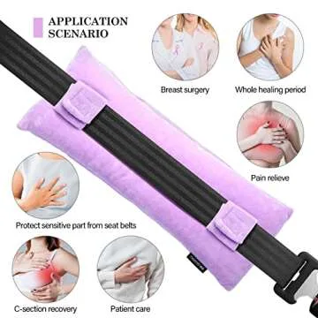 Very100 Mastectomy Pillow with Pocket,Post Surgery Seatbelt Pillows for Post-Surgery,Port Pillows for Chemo Patients,C-Section Recovery Heart Surgery Hysterectomy Recovery Pillow