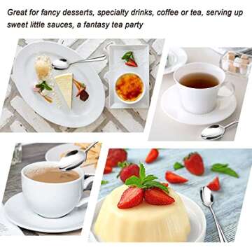 SONGZIMING Espresso Spoons Set of 6 - Stainless Steel