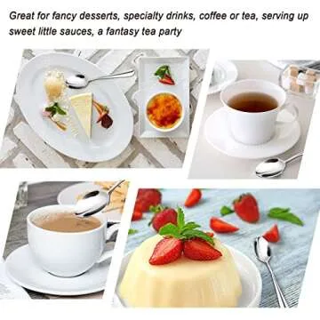 SONGZIMING Espresso Spoons Set of 6 - Stainless Steel