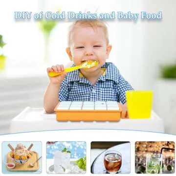 Ice Cube Tray, 3 Pack Silicone Ice Tray Easy-Release Flexible 15 Ice Cube Molds, Stackable Ice Trays for Freezer, Ice Cube Size 1.2 IN for Cocktail, Whiskey, Juice, Baby Food, BPA Free