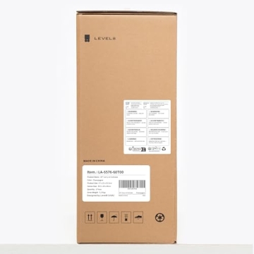 LEVEL8 Grace EXT Carry On Luggage, 20 Inch Expandable Hardside Suitcase, Abs+Pc Harshell Spinner Luggage with Tsa Lock, Spinner Wheels, Champagne, 20 Inch Carry-On