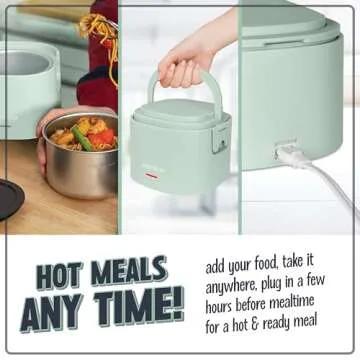 Nostalgia Portable Electric Heated Lunch Box for Warm Meals