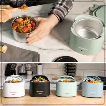 Nostalgia Portable Electric Heated Lunch Box for Warm Meals