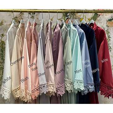 Personalized Silk Robes for Bridesmaids | Custom Satin Kimono Ladies Gifts