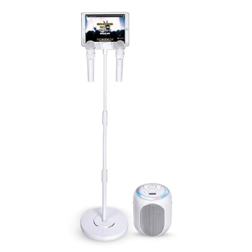 Singing Machine Portable Karaoke Machine for Adults & Kids with 2 Wireless Microphones, Home Stage (...