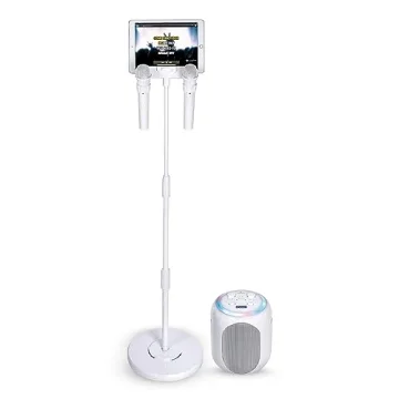 Singing Machine Portable Karaoke Machine for Adults & Kids with 2 Wireless Microphones, Home Stage (...