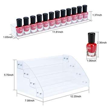 KINGROW Acrylic Nail Polish Organizer 48 Bottles of 4 Layers Display Rack Storage Essential Oils Rac...