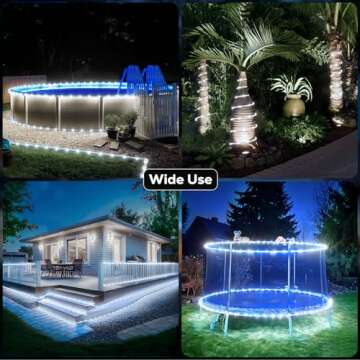ICRGB 66FT 200LED Creative Solar Rope Lights for Outdoors